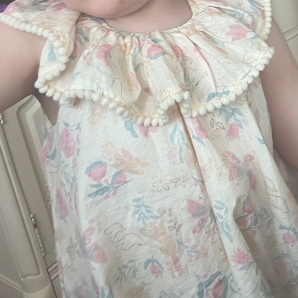 Sleeveless Pretty Pastel Floral Dress - Picture 6 of 6